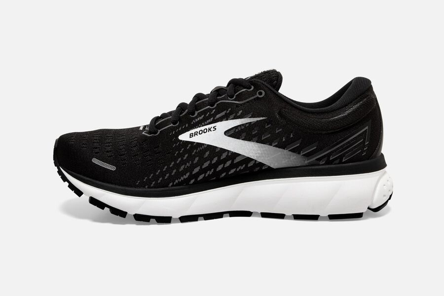 Brooks Ghost 13 Road Running Shoes - Womens - Black/White - YD5729384